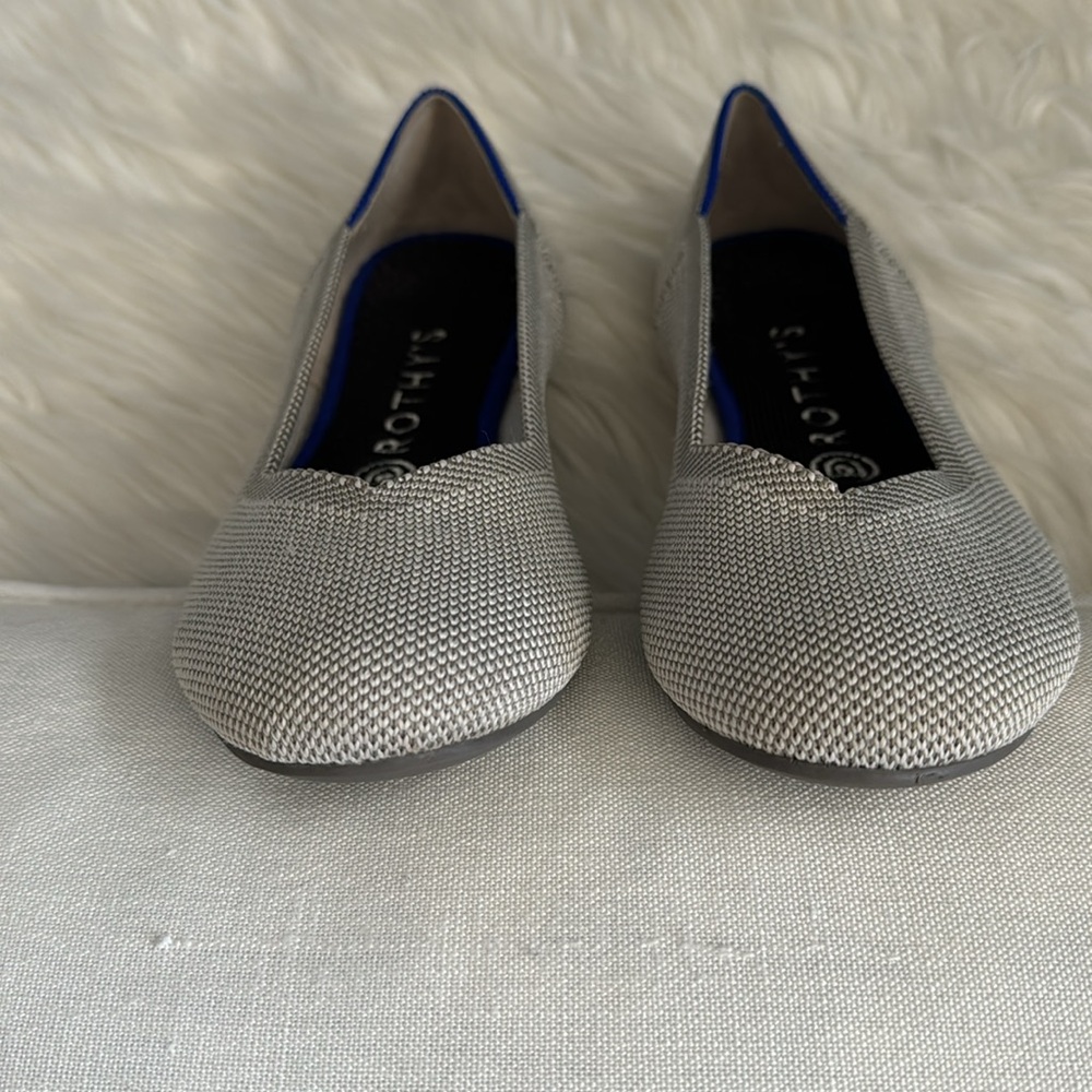 Rothy's "Retired" Birdseye Flax Round Toe Flats Size 7 - Picture 5 of 12